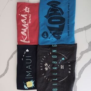 Bundle Of 4 Billabong Quicksilver Hawaii Mens T-Shirts Size Large